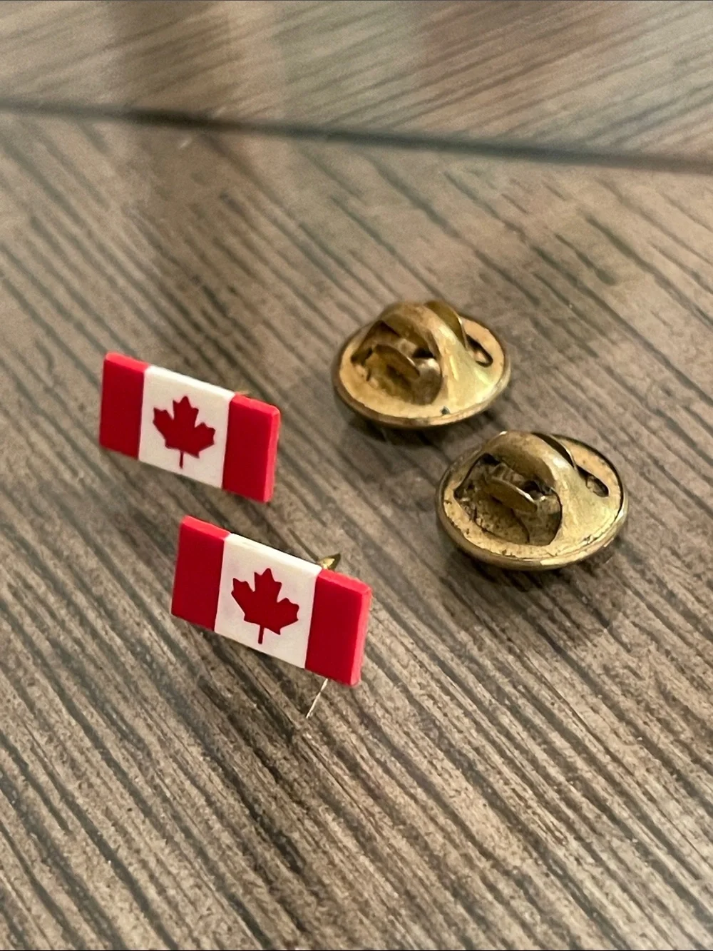 Vintage Canadian Flag Miniature Lapel Pins or Tie Tacks - Hat Pin